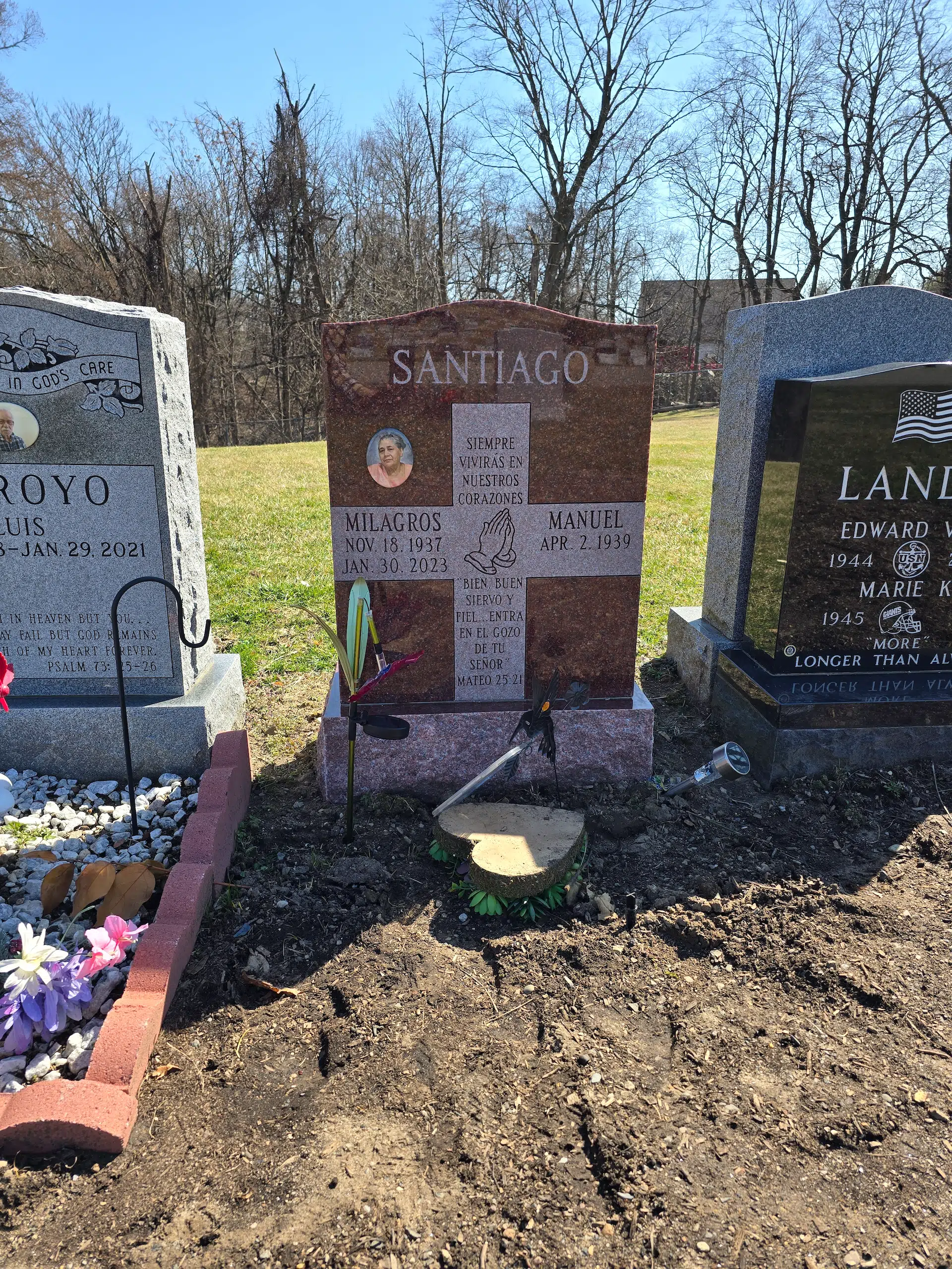 Granite (laser-engraved) Laser-Engraved Headstone hand-carved by Laser Memorials in NJ — image 3