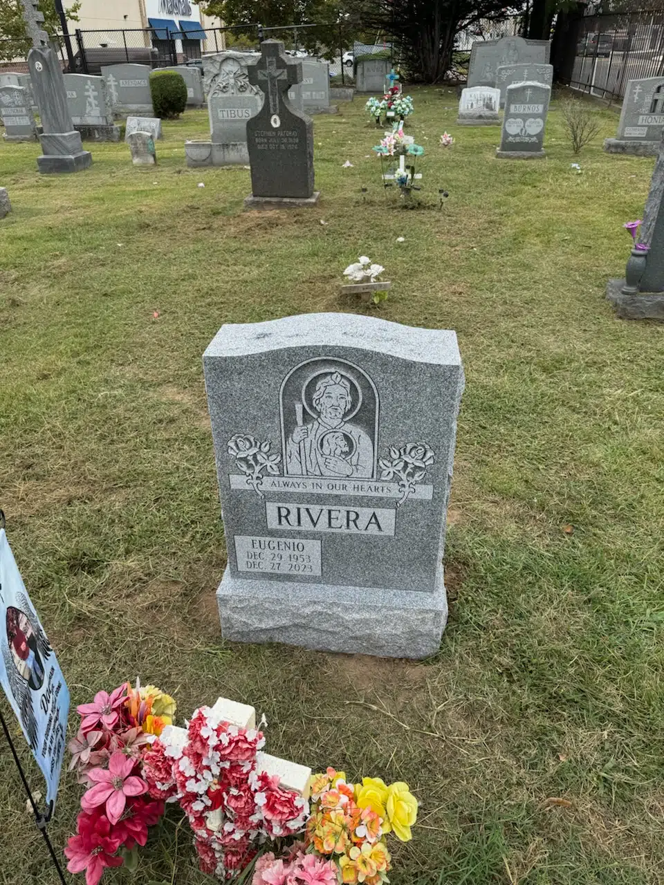 Granite (laser-engraved) Laser-Engraved Headstone hand-carved by Laser Memorials in NJ — image 4