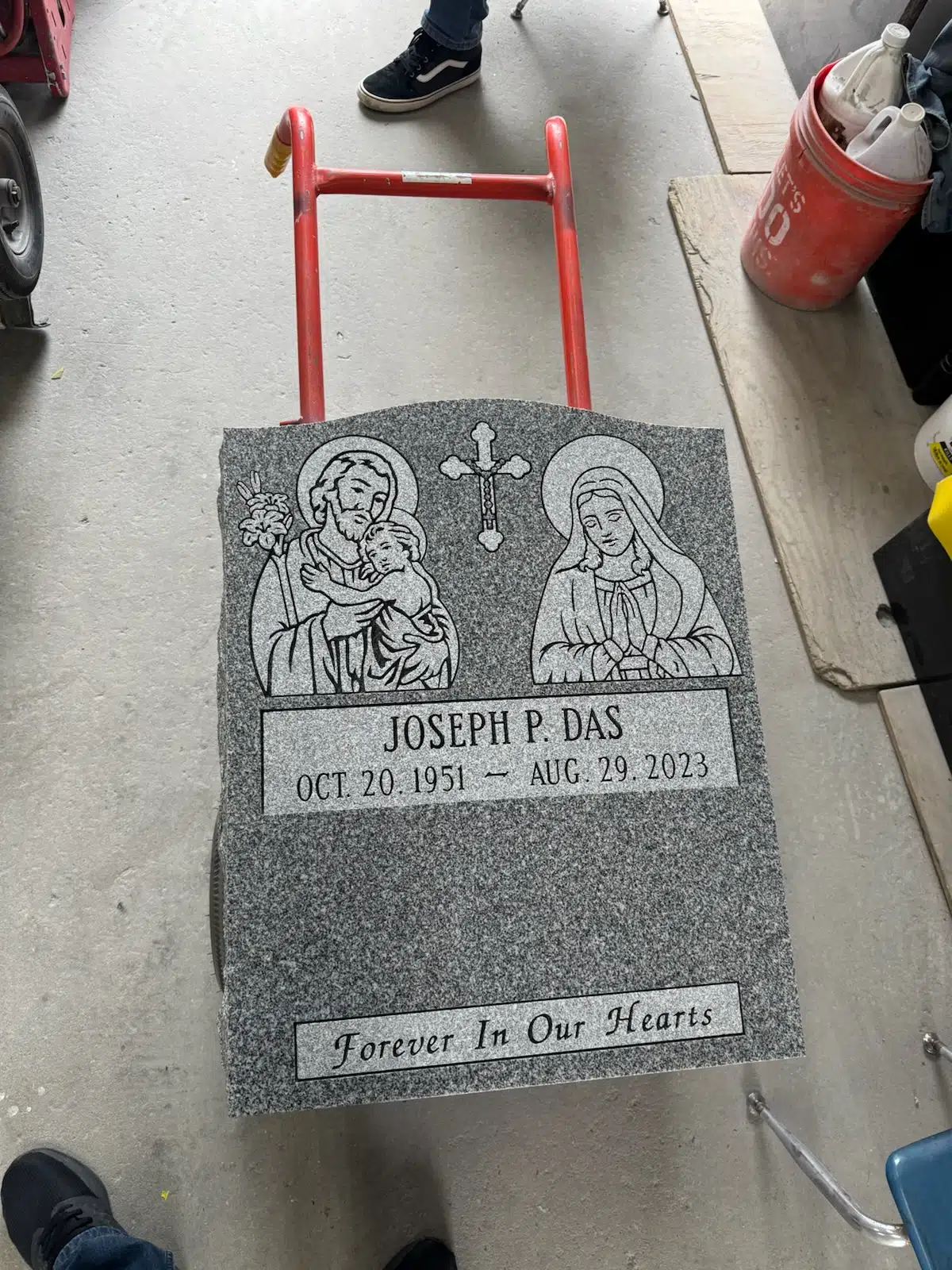 Granite (laser-engraved) Laser-Engraved Headstone hand-carved by Laser Memorials in NJ — image 8
