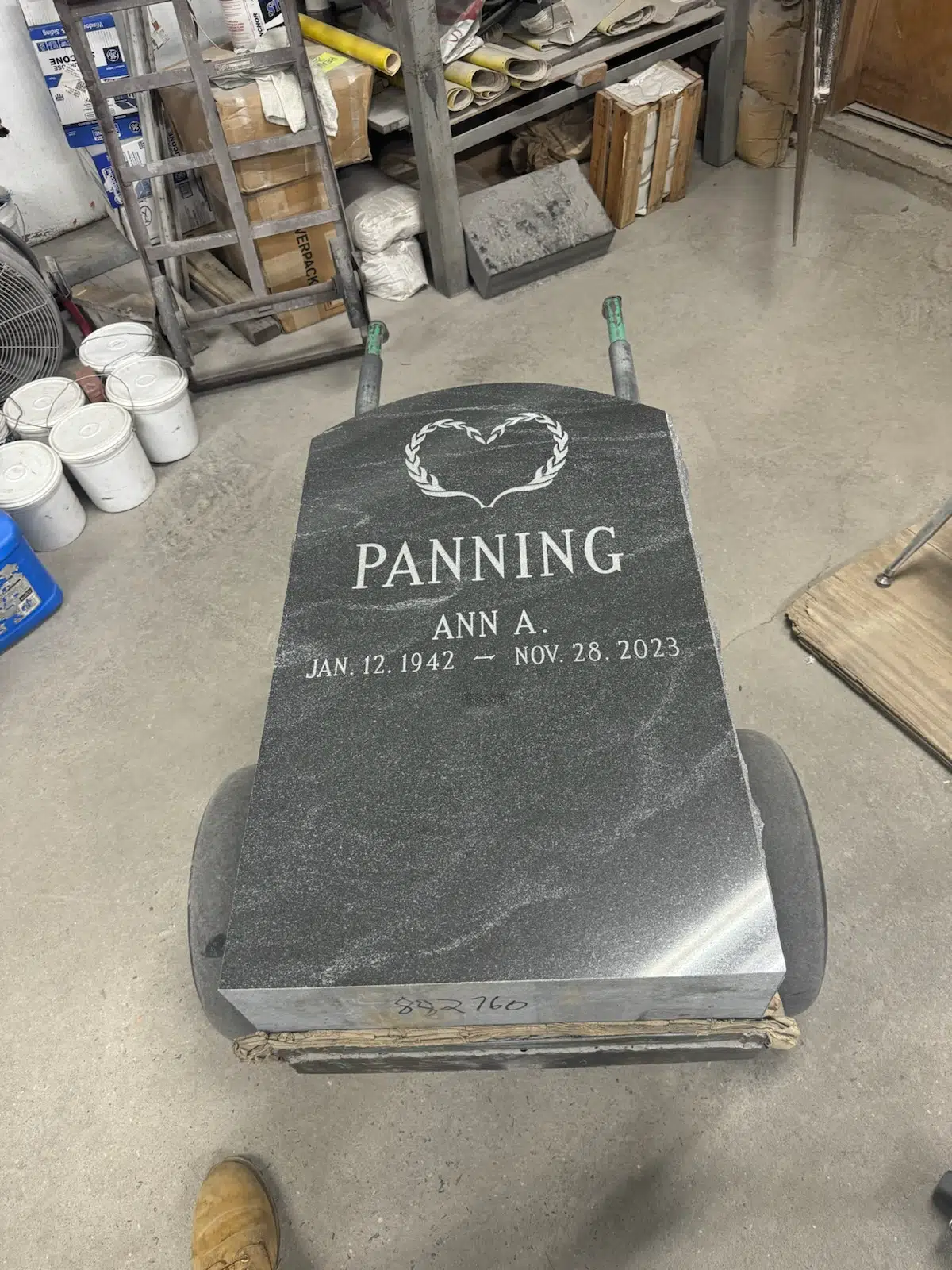 Granite (laser-engraved) Laser-Engraved Headstone hand-carved by Laser Memorials in NJ — image 9